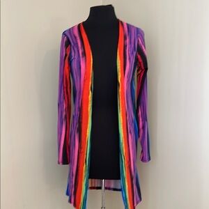 NWT! Colorful Striped Open Cardigan